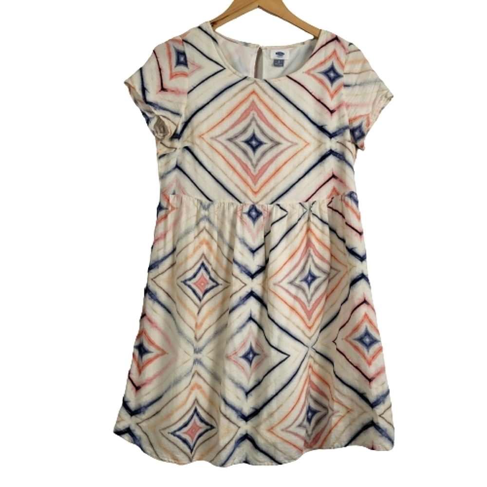 Old Navy geometric tie dye aline dress